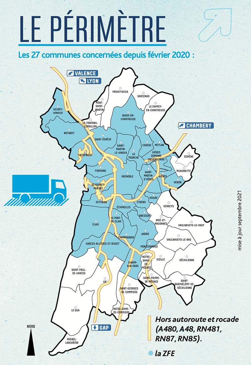 Carte ZFE Grenoble Alpes Métropole